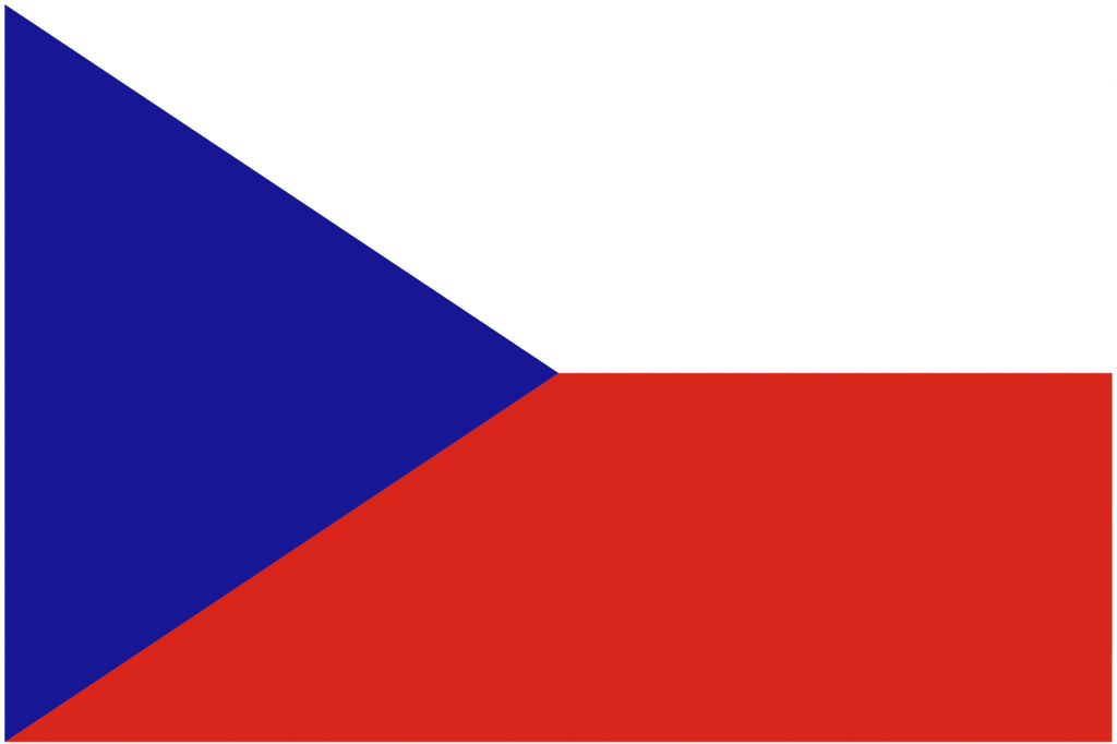 red white blue triangle flag